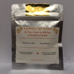 Verpakking van Long Yi Yao Clomiphene Citrate tabletten met productinformatie en contactgegevens.